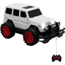 Aesco Işıklı Drift Özellikli Uzaktan Kumandalı Offroad Yüksek Teker Araba, Beyaz Renk