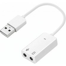 Aesco Pars Power Steep Solid USB 2.0 Girişli 7.1 Kanal Surround 3.5mm Jack Dönüştürücü, Harici USB Ses Kartı, Bilgisayar Laptop Kulaklık ve Mikrofon Çıkış Adaptörü, Oyuncu ve Ofis Kullanımı Için Hu-04