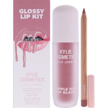 Aesco Kylie Cosmetics Esnek Öpücük Hassas Dudak Kiti - Kadınlar Için 808-2 Adet 2,8 G Esnek Öpücük Dudak Parlak, 0,5 Oz Hassas Pout Dudak Kalemi