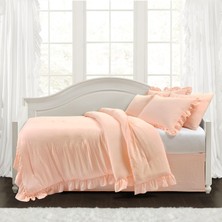Aesco Lush Decor Reyna 6 Parça Yatak Yorgan Seti, Allık