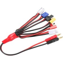 Aesco Lipo Batarya Şarj Kablo Seti Trx – Jst – Futaba – Tamıya – Ec3 – XT60 – Tamıya Mini – T Plug - Imax B6-8 In 1 Şarj Adaptörü Bağlayıcı Konnektörü, Lithium Pil Şarj Kablosu