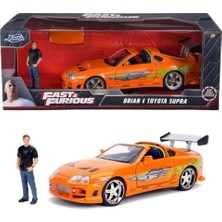 Aesco Jada 1:24 Fast & Furious Brian's 1995 Toyota Supra Mk4 Figürlü Set