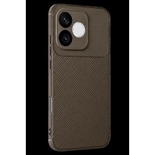 Huawei Honor 600 Lite Auto Focus Karbon Kapak - Kahverengi