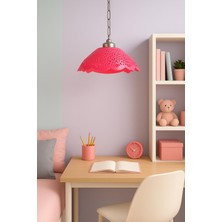 Akıllı Bayi Fuşya Akrilik Avize Soft Pembe Modern Aydınlatma 35X35X12 cm