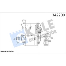 Kale Dpmix-Hb Turbo Radyatörü Intercooler A6 4f5. C6 Al/pl/brz 200X202X62
