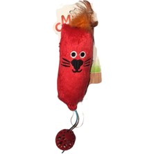 Akıllı Bayi Peluş Kedi Oyuncağı Kırmızı