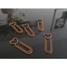 Cotton Soft 3D Baskı Kalp Figürlü Ataç - 10LU Set - Kahverengi