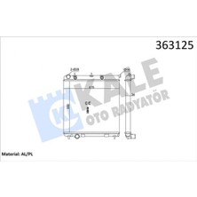 Kale Dpmix-Hb Brazing Versiyonu KL297000 Peugeot 206 207 - Citroen C2 C3 1.4hdi 70 Eco 02 - mt Ac/nac Mekan Ik 380X415X34 Su Radyatörü