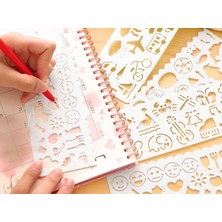 Cotton Soft 3D Baskı Günlük Nesneler ve Emoji Çizim Şablonu - Çoklu Desen Kalıbı - Beyaz