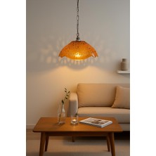 Akıllı Bayi Bal Rengi Akrilik Avize Modern Dekoratif Aydınlatma 35X35X12 cm
