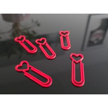 Bezos 3D Baskı Kalp Figürlü Ataç - 10LU Set - Kırmızı