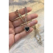 Kiraz Çiçeği Jewelry Kore Tarzı Punk Kalp Kolye
