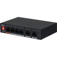 Bezos PFS3006-4ET-60 4 Port 10/100 + 2 Port 10/100 Uplınk 250 Metre 60W Poe Metal Kasa Swıtch