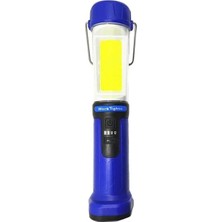 Akıllı Bayi HK-802 Şarjlı 30 Beyaz + 20 Mavi-Kırmızı Smd LED / 55 Cob Ledli 5 Modlu Çalışma Lambası