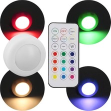 Akıllı Bayi PM-27186 LED Mobilya Merdiven Pilli Aydınlatma 3m Yapışkanlı Kumandalı Rgb + 4000K (8’li Paket)