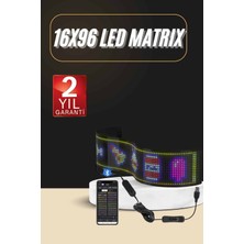 Akıllı Bayi LED Ekran Matrix Panel En Büyük Boy 16X96 Araba Yazısı