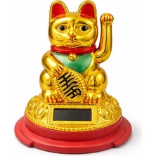 Alvenda Home Güneş Enerjili Pati Salayan Şans Kedisi ( Maneki Neko )