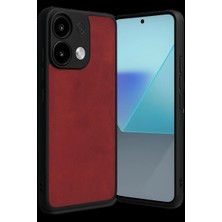 Xiaomi Redmi Note 13 Pro 4g Kılıf Aras Deri Kapak - Kırmızı