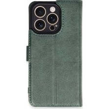 Dorasan Apple iPhone 16 Pro Kılıf Trend S Plus Kapaklı Kılıf - Yeşil