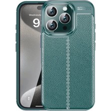 Cotton Soft Apple iPhone 16 Pro Max Kılıf Auto Focus Kapak - Koyu Yeşil