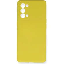 Oppo Reno 5 Pro Kılıf Nano Içi Kadife Silikon - Sarı