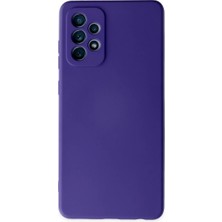 Samsung Galaxy A72 Kılıf Nano Içi Kadife Silikon - Mor