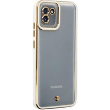 Samsung Galaxy A03 Kılıf Liva Lens Silikon - Beyaz