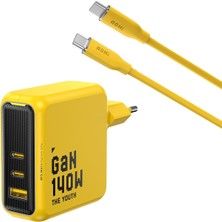 Gan Hızlı Şarj Istasyonu 3 Usb-C ve 2 Usb-A Port Pd Qc Pps Destekli LED Ekranlı 5A Hızlı Şarj