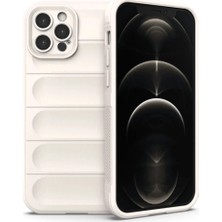 Apple iPhone 12 Pro Kılıf Optimum Silikon - Krem