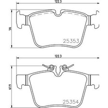 Brembo Dpmix-Hb Fren Balatasi Arka Mercedes C-Class W205 S205 C205 A205