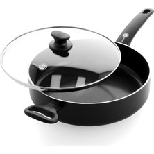 Greenpan Cambridge CW002216 – 002 Güveç Tavası/cam/alüminyum, Siyah, 24 cm