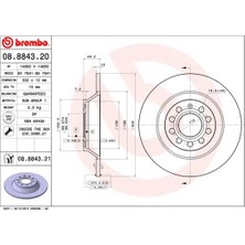 Brembo Dpmix-Hb Arka Fren Aynasi Audi A6 4b.c5 3.0 Quattro 07/04 - A6 4f2 2.0 Tdi 07/04 - 302X11.7X9DL 986479257-DF4434