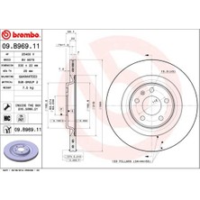Brembo Dpmix-Hb Arka Fren Aynasi Touareg 3.0tdi 17- A4-A5 1.8 Tfsi-2.0 Tdi 08- A6 2.0 Tfsi-2.8 Fsi 11- 330X22X5XHVLI 986479750-986479C86-DF6175S
