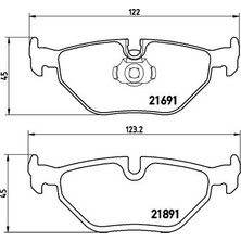 Brembo Dpmix-Hb Fren Balatasi Arka Bmw E39