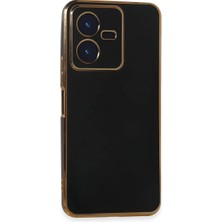 Vivo Y22 2022 Kılıf Volet Silikon - Siyah