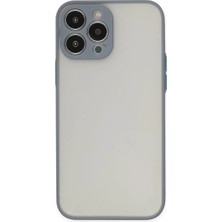 Apple iPhone 14 Pro Max Kılıf Montreal Silikon Kapak - Gri