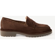 Yargıcı Kürklü Süet Loafer