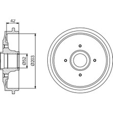 Bosch Dpmix-Hb Arka Fren Kampanasi Rulmansiz C2-C3-C3 Ii-C3 PLURIEL-P206-P206 T3E -P1007 1.1-1.2-1.4hdi- 1.6hdi 03- P301-P208-C3 Iii-Ds3-C4 Cactus-C-Elysee DV6DTED Euro5 Motor 203 42 Abs Li - Abs Siz