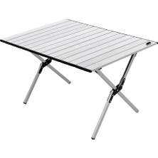 Kamp Ayısı® Large Alüminyum Katlanabilir Kamp ve Piknik Masası, Çantalı, Gri