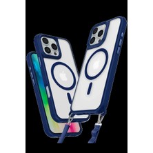Apple iPhone 16 Pro Kılıf Enka Magsafe Silikon Kılıf - Lacivert