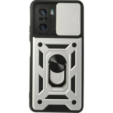 Miss Mojo Xiaomi Poco F3 Kılıf Pars Lens Yüzüklü Silikon - Gümüş