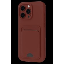 Dorasan Apple iPhone 16 Plus Kılıf Kelvin Kartvizitli Silikon - Bordo