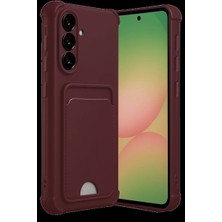 Trend Kapında Samsung Galaxy A36 Kılıf Kelvin Kartvizitli Silikon - Bordo