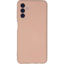 Samsung Galaxy A04S Kılıf Nano Içi Kadife Silikon - Pudra