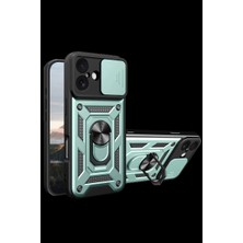 Apple iPhone 17 Pars Lens Yüzüklü Silikon - Yeşil