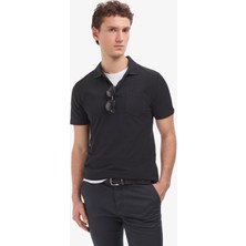 Pierre Cardin Siyah Regular Fit %100 Pamuk Cepli Kıvrılmaz Düğmeli Polo Yaka Basic Tişört 50325290 VR046