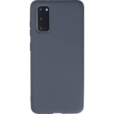 Samsung Galaxy S20 Kılıf Nano Içi Kadife Silikon - Gri