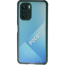 Xiaomi Poco F3 Kılıf Miami Şeffaf Silikon - Koyu Yeşil