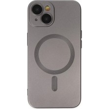 Apple iPhone 14 Plus Kılıf Moshi Lens Magneticsafe Silikon - Füme