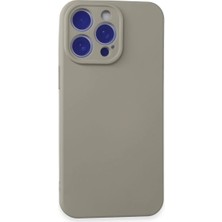Apple iPhone 15 Pro Max Kılıf Nano Içi Kadife Silikon - Titan Gri